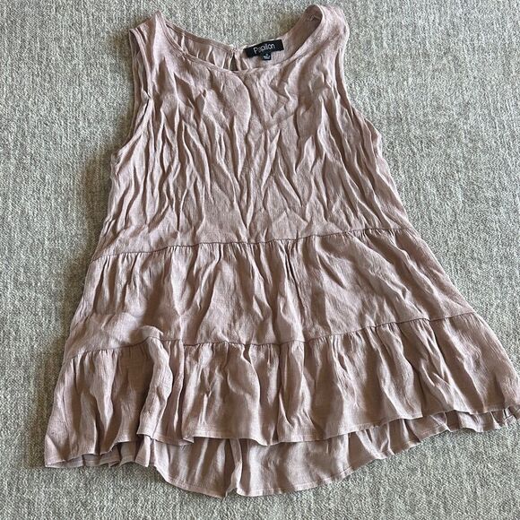 Papillon- Blush Ruffle Tank Top - Picture 1 of 5